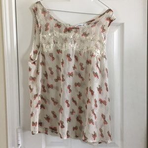 Roommates- Cream Bows & PolkaDot Blouse